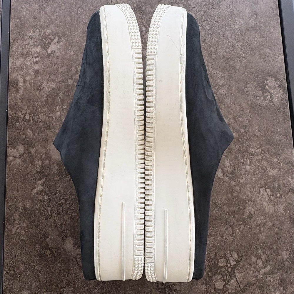 Nike Air Force 1 Lover XX Premium Mule Sneakers Chunky Black Suede Women's 12 - Picture 8 of 11
